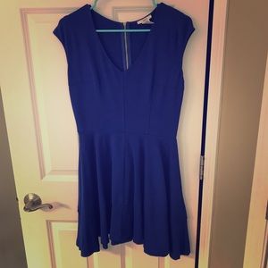 ModCloth Fit and Flare cobalt blue dress